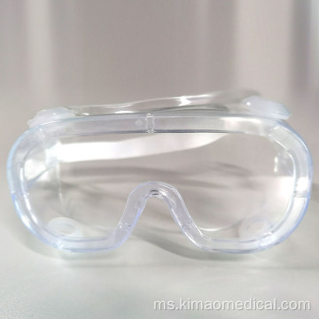 Goggle keselamatan di atas cermin mata dengan jelas
